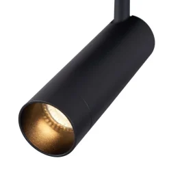 Afgerond plafondspot zwart GU10 35mm 3-lichts draai- en kantelbaar - Kate