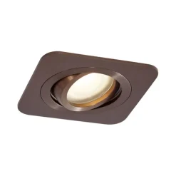 Afgeronde inbouwspot donkerbrons GU10 50mm draai- en kantelbaar IP44 - Alberto