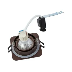 Afgeronde inbouwspot donkerbrons GU10 50mm draai- en kantelbaar IP44 - Alberto