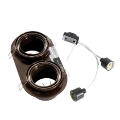 Afgeronde inbouwspot donkerbrons GU10 70mm kantelbaar 2-lichts - Installa