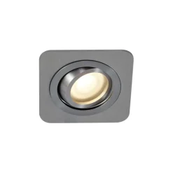 Afgeronde inbouwspot gunmetal GU10 50mm draai- en kantelbaar IP44 - Alberto