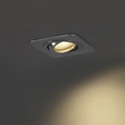 Afgeronde inbouwspot gunmetal GU10 50mm draai- en kantelbaar IP44 - Alberto