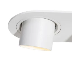 Afgeronde inbouwspot wit GU10 35mm kantelbaar 2-lichts - Installa