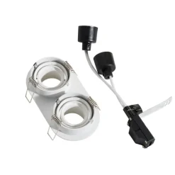 Afgeronde inbouwspot wit GU10 35mm kantelbaar 2-lichts - Installa