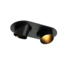 Afgeronde inbouwspot zwart GU10 35mm kantelbaar 2-lichts - Installa