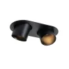 Afgeronde inbouwspot zwart GU10 50mm 2-lichts - Installa