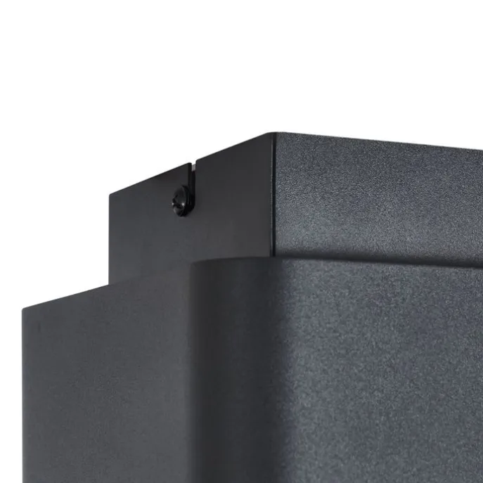 Afgeronde opbouwspot zwart draai- en kantelbaar - Dox