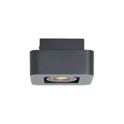 Afgeronde opbouwspot zwart draai- en kantelbaar - Dox