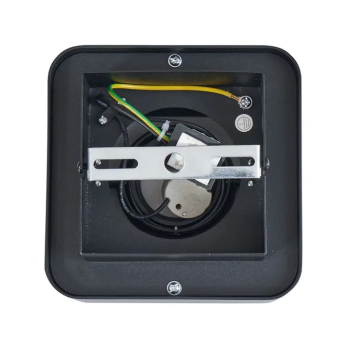 Afgeronde opbouwspot zwart draai- en kantelbaar - Dox