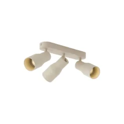 Afgeronde plafondspot beige GU10 50mm 3-lichts - Stanley