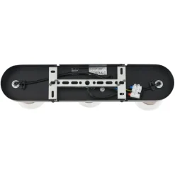 Afgeronde plafondspot donker brons 3-lichts draai- en kantelbaar - Veerle