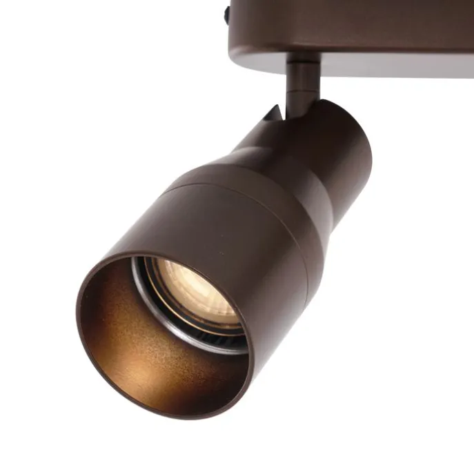 Afgeronde plafondspot donker brons GU10 50mm 2-lichts - Stanley