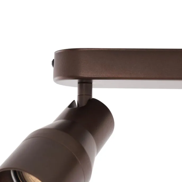 Afgeronde plafondspot donker brons GU10 50mm 2-lichts - Stanley
