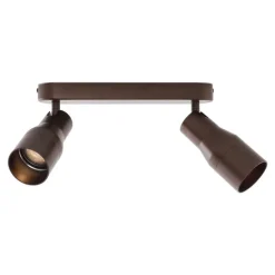 Afgeronde plafondspot donker brons GU10 50mm 2-lichts - Stanley
