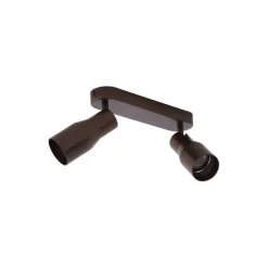 Afgeronde plafondspot donker brons GU10 50mm 2-lichts - Stanley