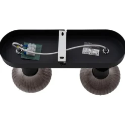 Afgeronde plafondspot zwart met smoke glas 2-lichts - Teddy