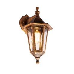Antieke buiten wandlamp goud IP44 - New Haven