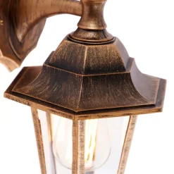 Antieke buiten wandlamp goud IP44 - New Haven