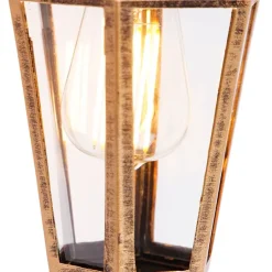 Antieke buiten wandlamp goud IP44 - New Haven