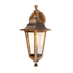 Antieke buiten wandlamp goud IP44 - New Haven