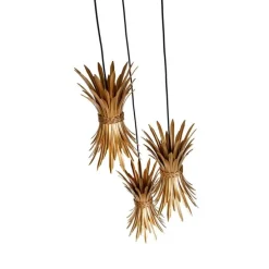Art Deco hanglamp goud 3-lichts - Wesley