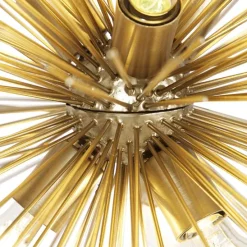 Art Deco hanglamp goud 6-lichts - Broom