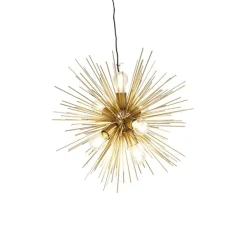 Art Deco hanglamp goud 6-lichts - Broom