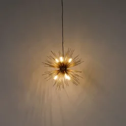 Art Deco hanglamp goud 6-lichts - Broom