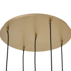 Art Deco hanglamp goud met opaal glas 5-lichts - Yani