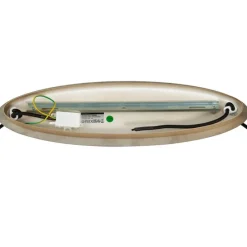 Art Deco hanglamp goud met amber glas ovaal 5-lichts - Mochan