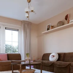 Art Deco hanglamp goud met glas opaal 3-lichts - Flore