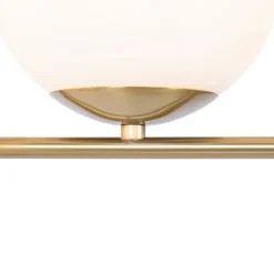 Art Deco hanglamp goud met glas opaal 3-lichts - Flore