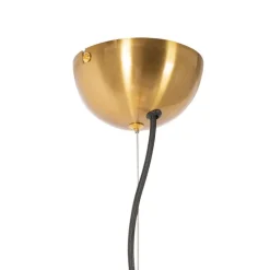 Art Deco hanglamp goud met glas opaal 3-lichts - Flore