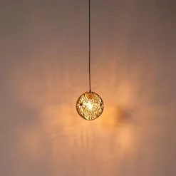 Art deco hanglamp goud met zwart - Maro