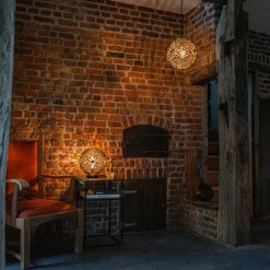 Art deco hanglamp goud met zwart - Maro