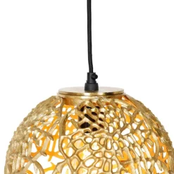 Art deco hanglamp goud met zwart - Maro