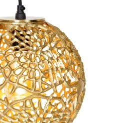 Art deco hanglamp goud met zwart - Maro