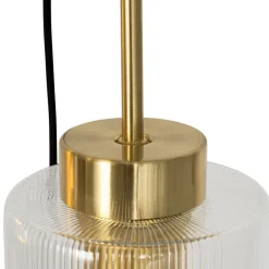 Art Deco hanglamp goud met glas 7-lichts - Laura
