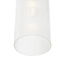 Art Deco hanglamp goud met glas 7-lichts - Laura