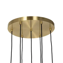 Art Deco hanglamp goud met glas 7-lichts - Laura