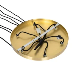 Art Deco hanglamp goud met glas 7-lichts - Laura