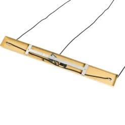 Art deco hanglamp goud met wit glas 3-lichts - Isabella