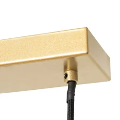 Art deco hanglamp goud met wit glas 3-lichts - Isabella