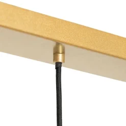 Art deco hanglamp goud met wit glas 3-lichts - Isabella