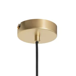 Art Deco hanglamp goud met opaal glas 3-lichts - Coby