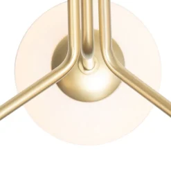 Art Deco hanglamp goud met opaal glas 3-lichts - Coby