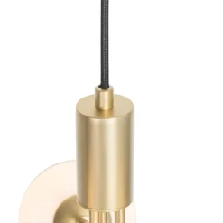 Art Deco hanglamp goud met opaal glas 3-lichts - Coby