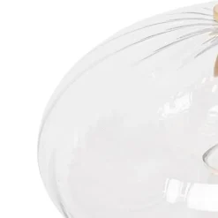 Art Deco hanglamp goud met glas rond 3-lichts - Ayesha