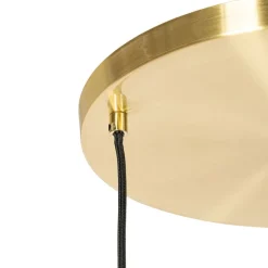 Art Deco hanglamp goud met glas rond 3-lichts - Ayesha
