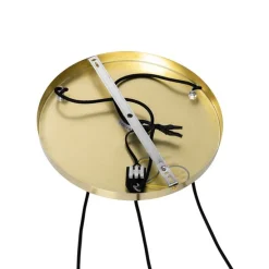 Art Deco hanglamp goud met glas rond 3-lichts - Ayesha